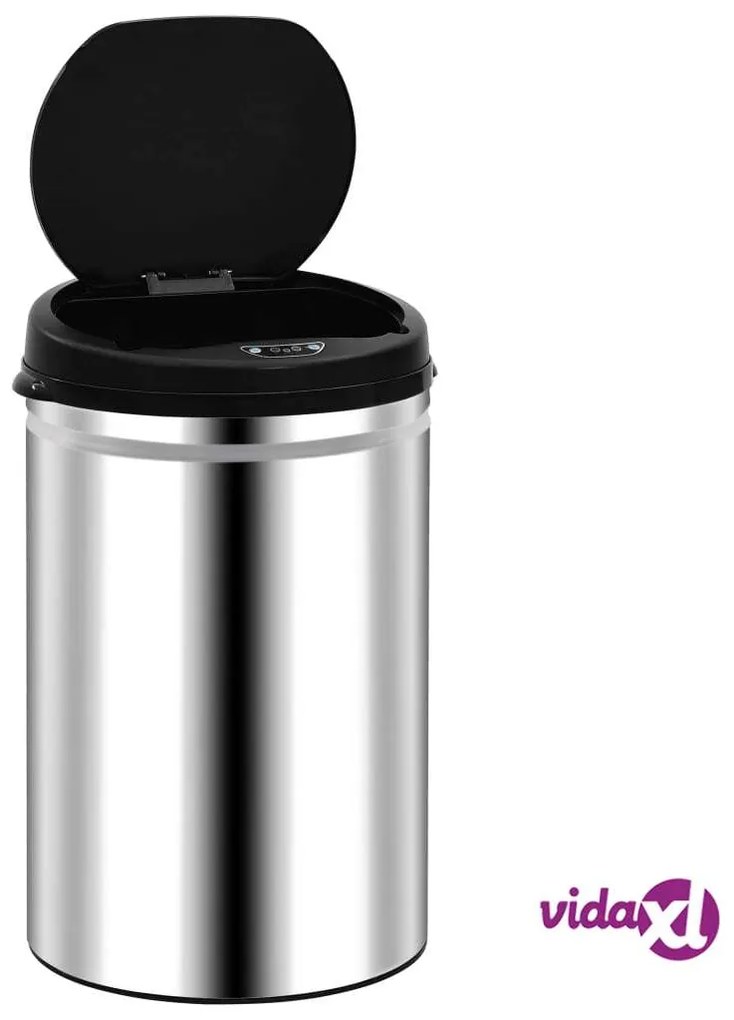 vidaXL Pattumiera Automatica con Sensore 30 L in Acciaio Inossidabile