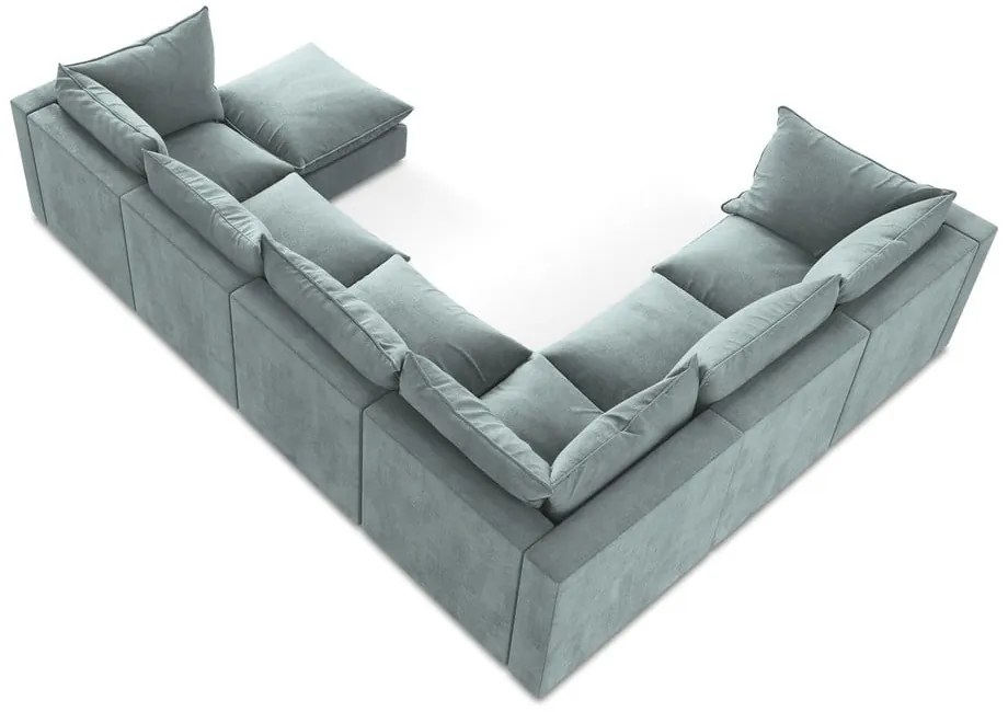 Divano angolare blu (con penisola a sinistra/a U) Manao – Makamii