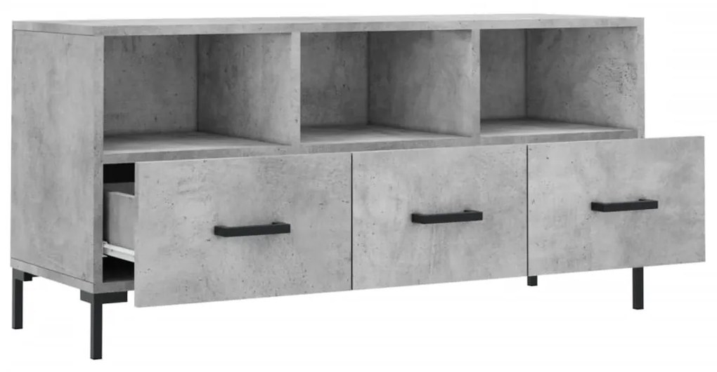 Mobile Porta TV Grigio Cemento 102x36x50 cm Legno Multistrato