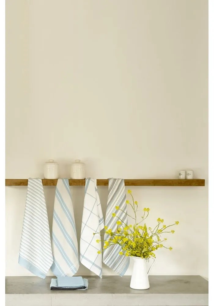 Set di 5 strofinacci in cotone rosa salmone , 50 x 70 cm - Tiseco Home Studio