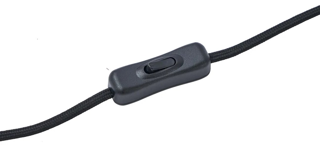 Lampada da tavolo di design nera con vetro fumé - Mochi