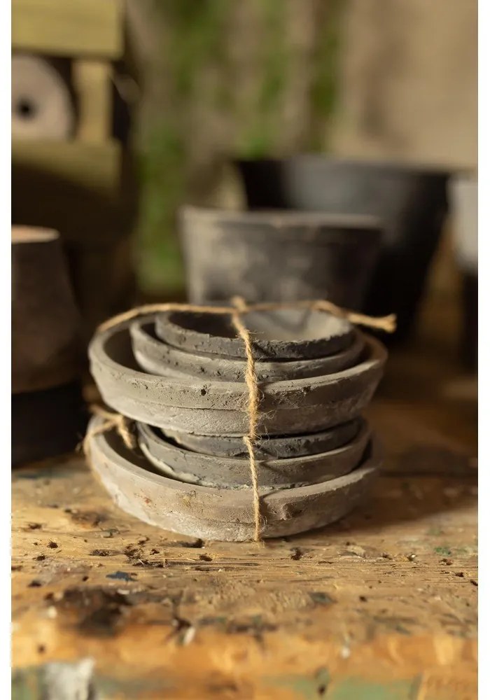 Piattini per vasi in set di 3 pezzi in terracotta ø 10 cm - Esschert Design