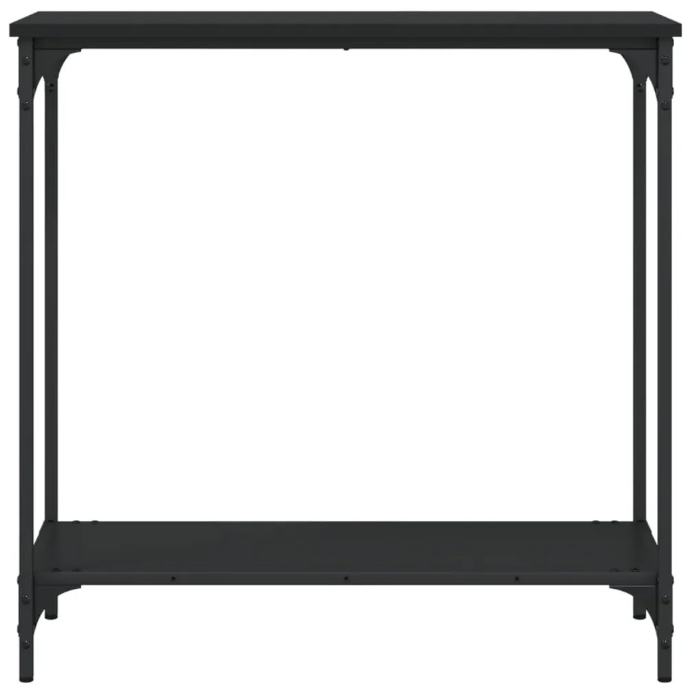 Tavolino consolle nero 75x30,5x75 cm in legno multistrato