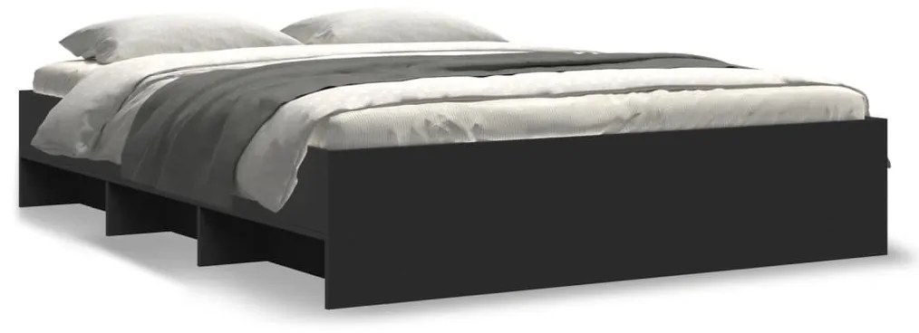 Giroletto Senza Materasso Nero 160x200 Cm İn Legno Multistrato /