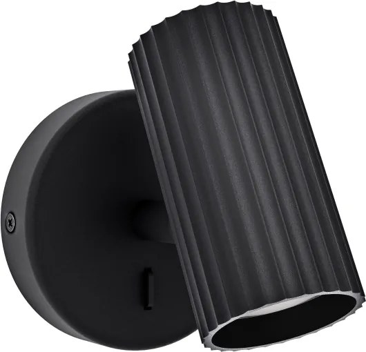 Eglo 902031 - Faretto da parete orientabile PORTILLO 1xGU10/5W/230V, nero