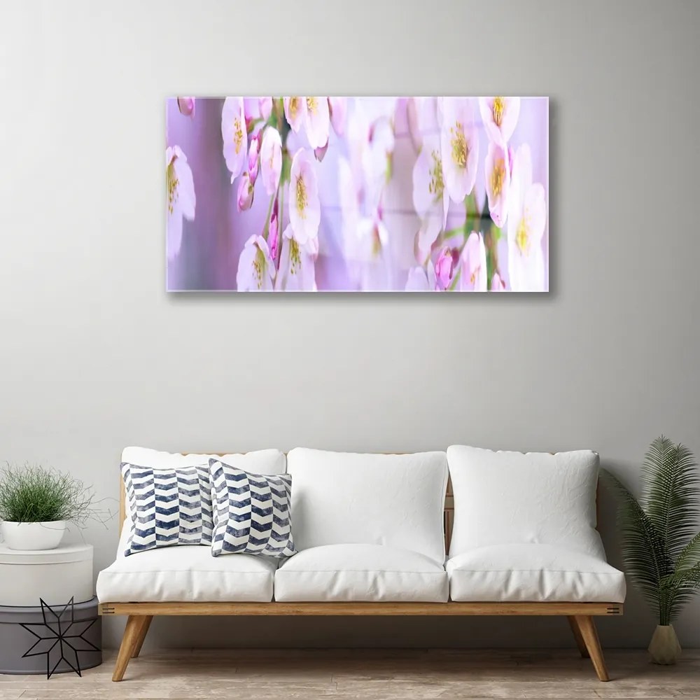 Quadro acrilico Fiori Sul Muro 100x50 cm