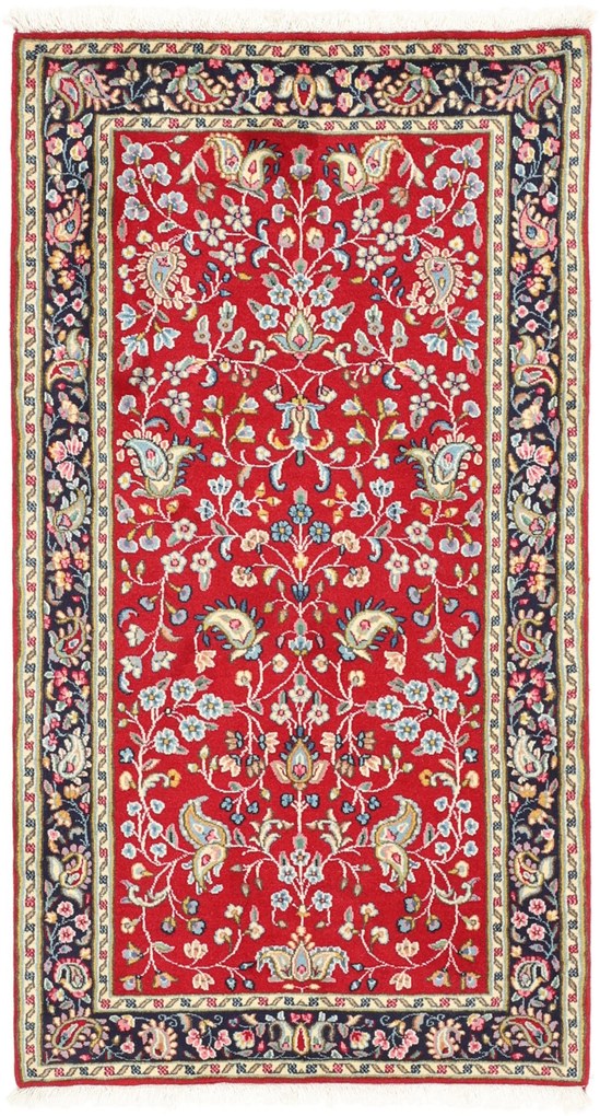 Kerman Tappeto 70x130 (Iran) Annodato A Mano
