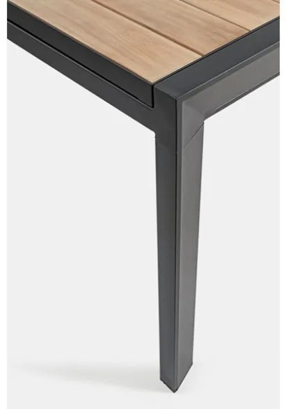 Tavolo Allungabile Da Esterno In Alluminio Antracite 100x220-340 Cm Belmar Bizzotto