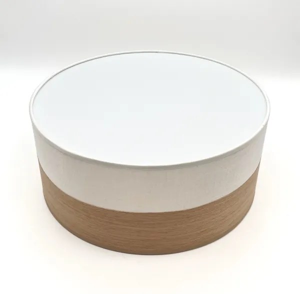 Plafoniera SIRJA WOOD 1xE27/15W/230V diametro 35 cm bianco/quercia