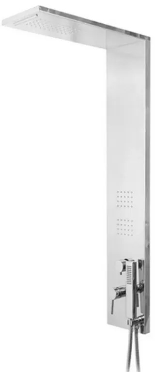 Colonna doccia multifunzione cromo lucido con 4 getti in acciaio inox
