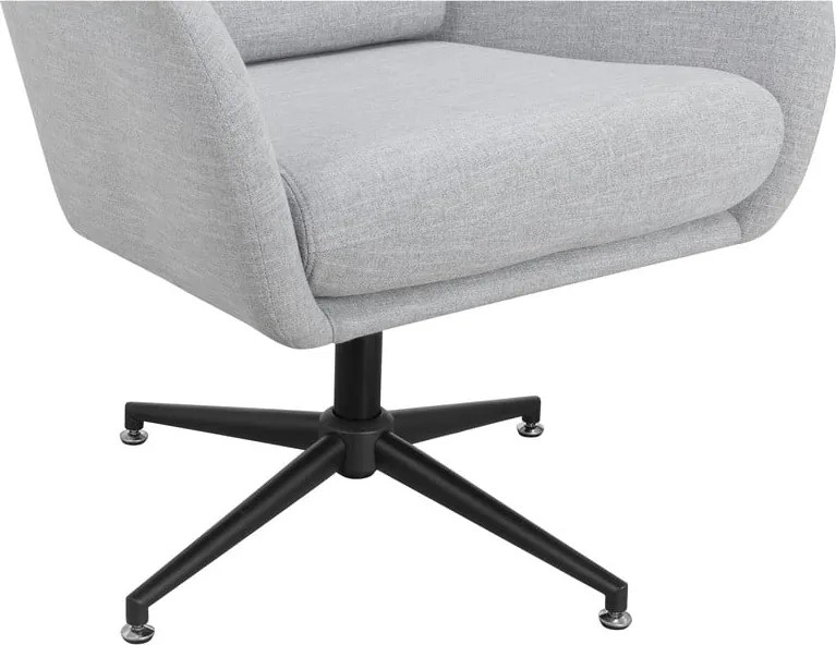 Poltrona in velluto grigio chiaro Vanessa - Støraa