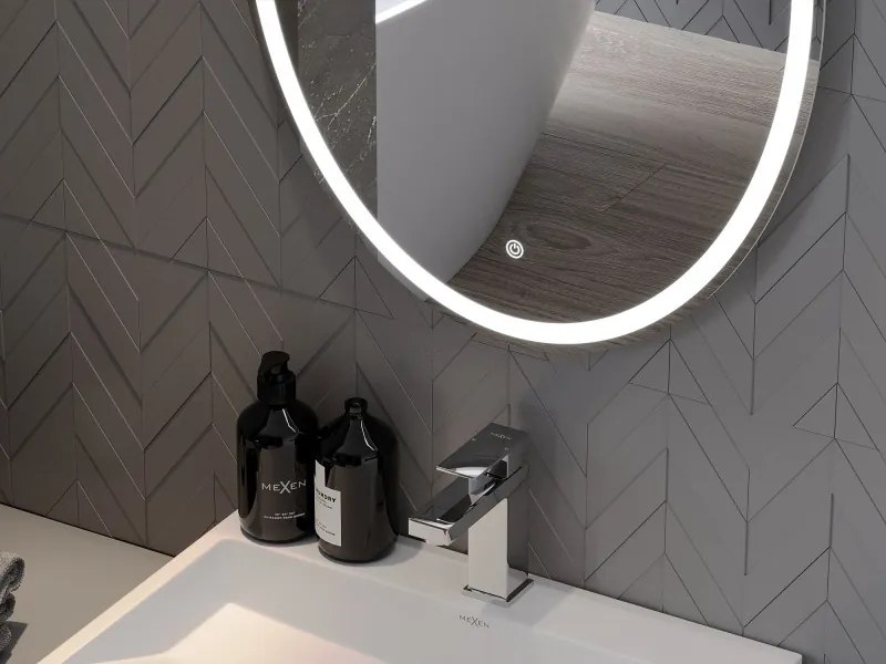 Mexen Elz specchio da bagno retroilluminato 60 x 80 cm, LED 6000K, antinebbia - 9802-060-080-611-00