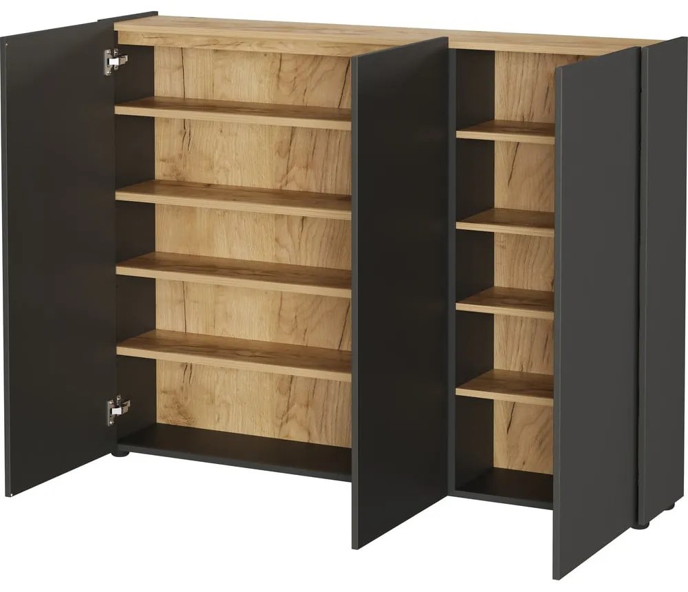 Scarpiera color antracite effetto rovere 138x105x25 cm Libbiano – Germania