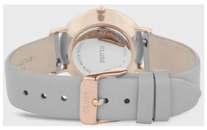 Orologio da donna con cinturino in pelle grigia Le Couronnement - Cluse