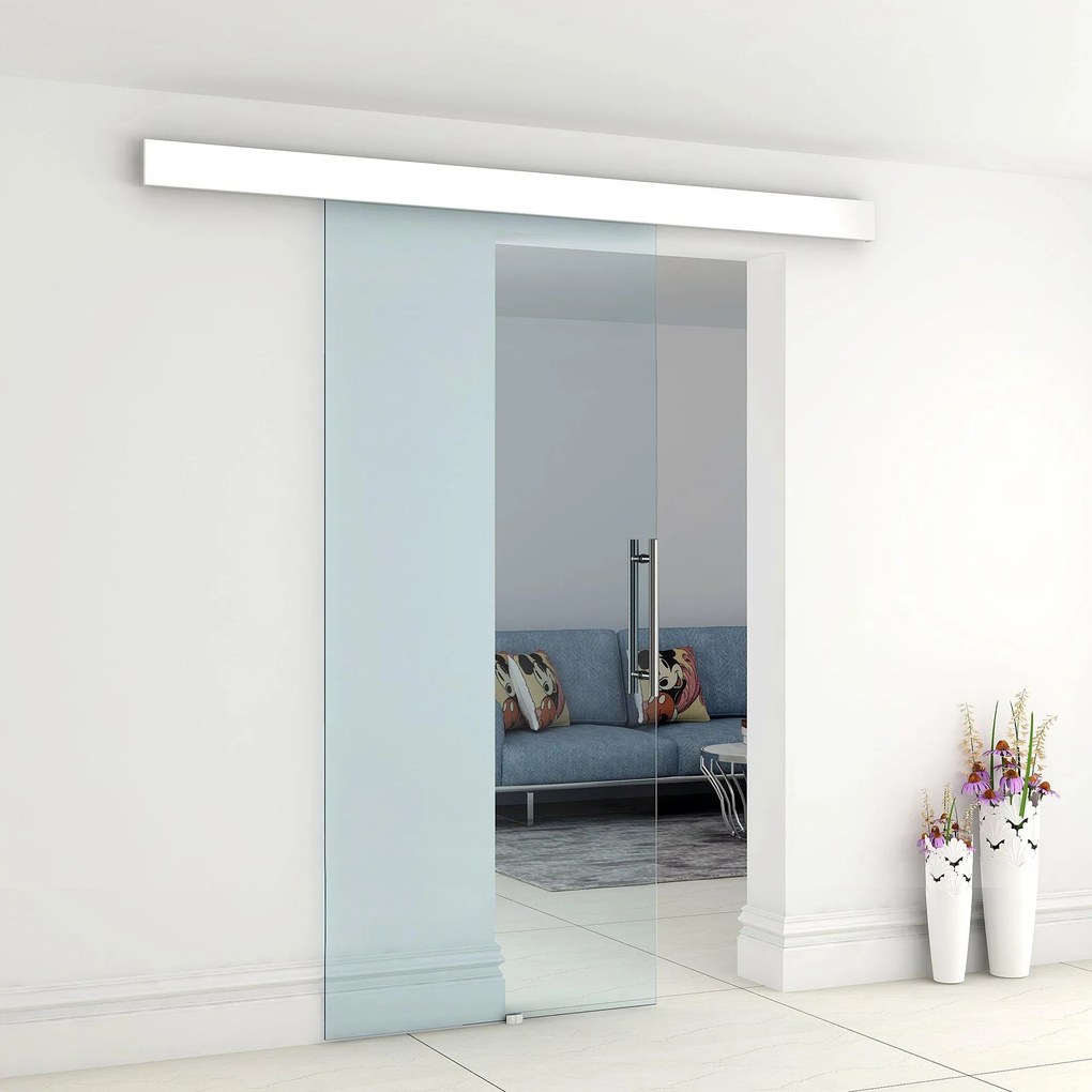 Porta Scorrevole Vetrata 210x75 cm Trasparente...
