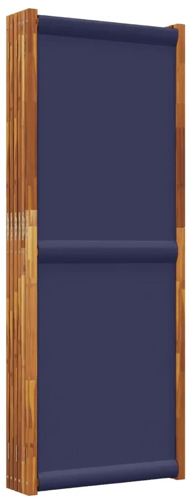 Divisorio a 6 pannelli blu scuro 420x180 cm