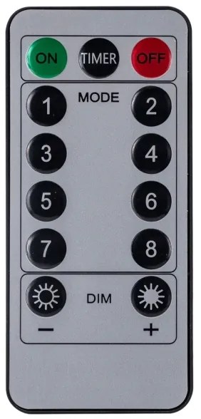Aigostar - Catena luminosa natalizia LED per esterni 120 LED/6W/230V/8 funzioni 3x0,7m IP44 bianco caldo + telecomando
