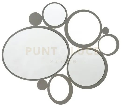 Specchio bubbles fango in ferro 90x79hcm