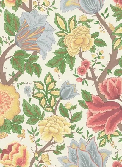 Tapete Midsommer Bloom von Cole & Son - Rouge & Leaf Green