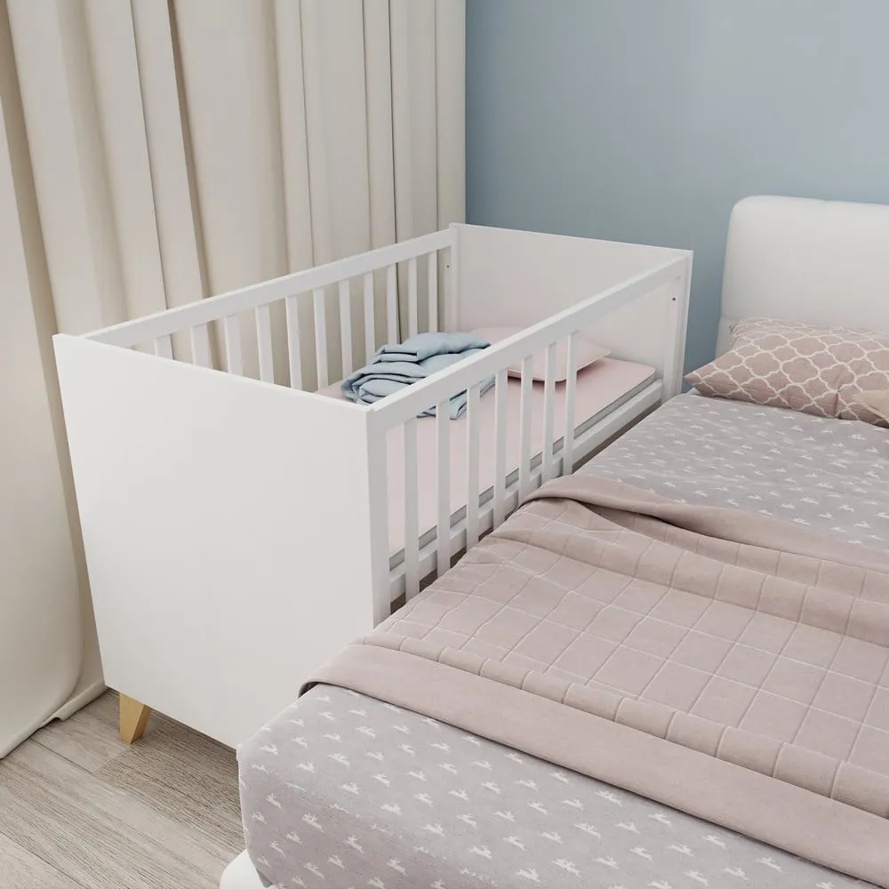 Lettino bianco 60x120 cm Léon – Roba