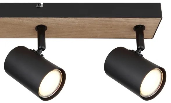 Globo 57911-4BW - Faretto ROBBY 4xGU10/35W/230V nero/marrone