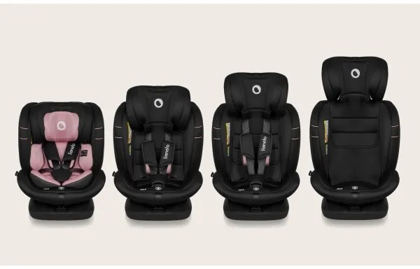 Lionelo - Seggiolino auto con base girevole BASTIAAN i-Size 40-150 cm Rosa