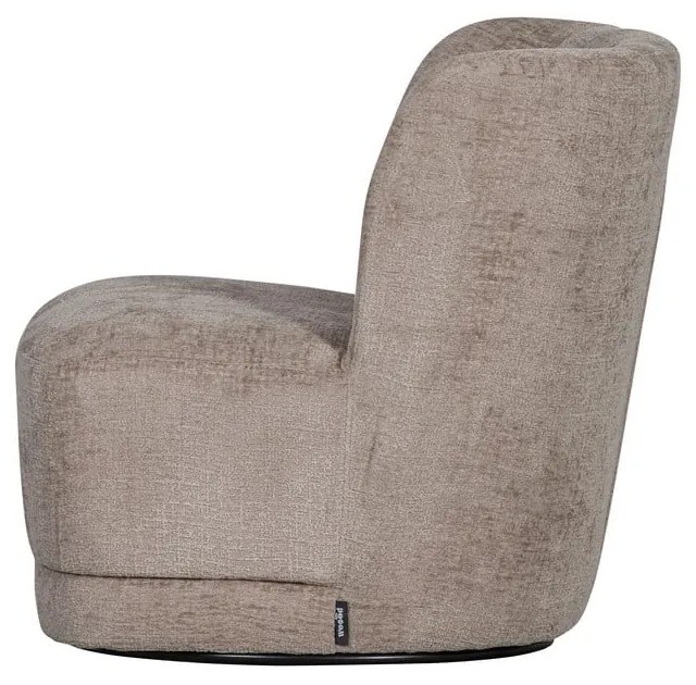 Poltrona in velluto marrone chiaro Atty - WOOOD