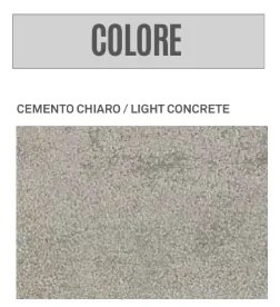 Mobile bagno 85 cm - Cemento Chiaro - 2 ante e cassetti - Onda