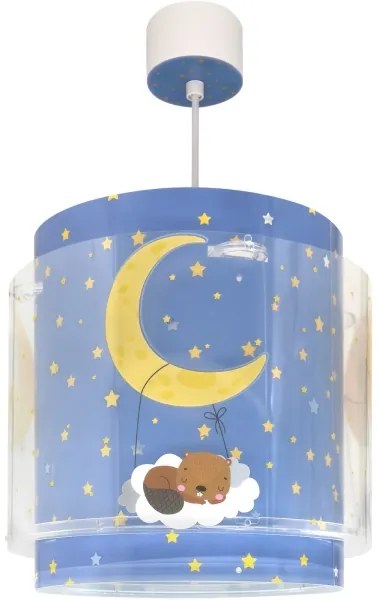 Dalber 76632 - Lampadario per bambini MOON DREAMS 1xE27/15W/230V blu