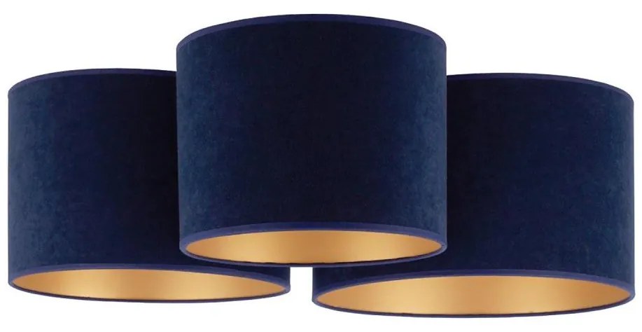 Duolla - Plafoniera ROLLER TRIO 3xE27/60W/230V blu