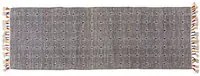 Tappeto moderno Texas, stile kilim, 100% cotone, nero, 180x60cm