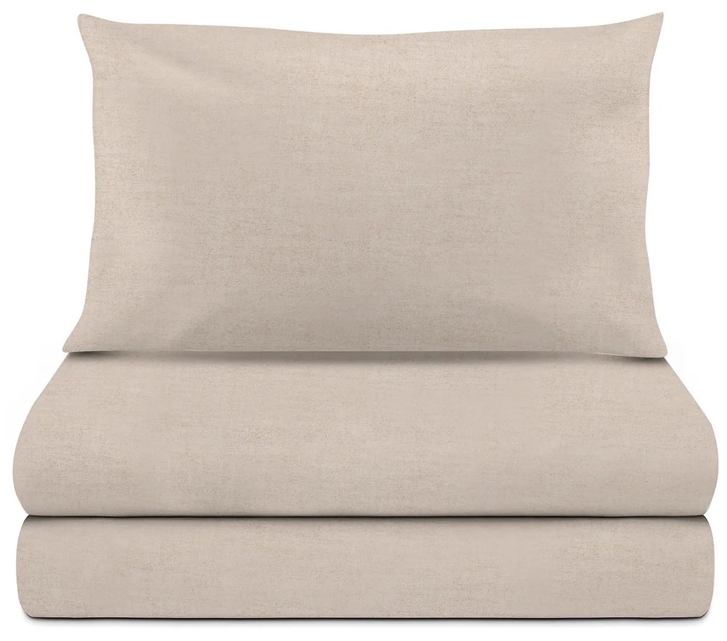 Completo letto 1 piazza e mezza melange beige