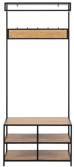 Parete del corridoio SARON quercia/nero