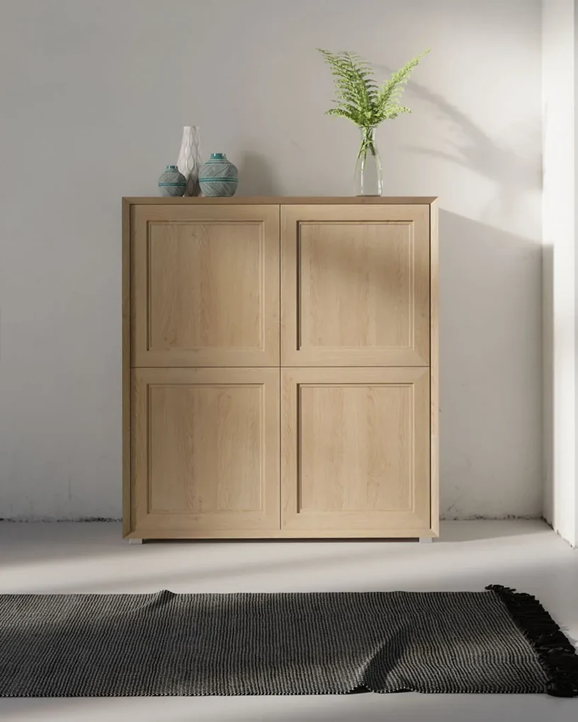 Credenza 4 ante linea Tilt CLASSIC in finitura Rovere Nodato