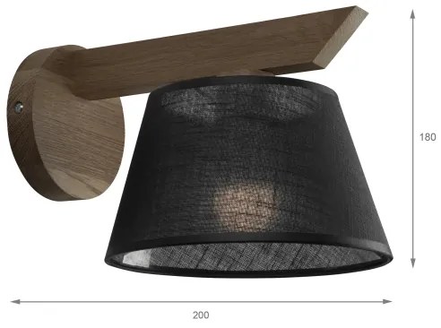 Brilagi - Lampada da parete LED ANTHONY 1xE14/40W/230V noce nero