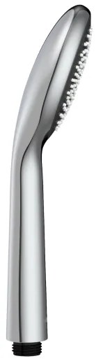 WENKO 23991100 - Soffione doccia con sistema di risparmio idrico 9,5x9,5 cm lucido cromo/grigio