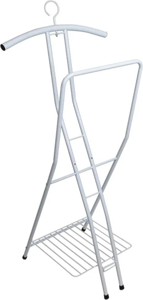 Indossatore Servomuto in Metallo con Stelo 47x42x113 cm Fadi Bianco...