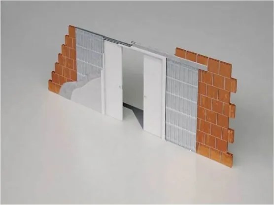 Controtelaio (60+60) x 210 x 11 cm Ermetika Evolution doppio intonaco per porta a scomparsa (CONTATTARE PER DISPONIBILITA')