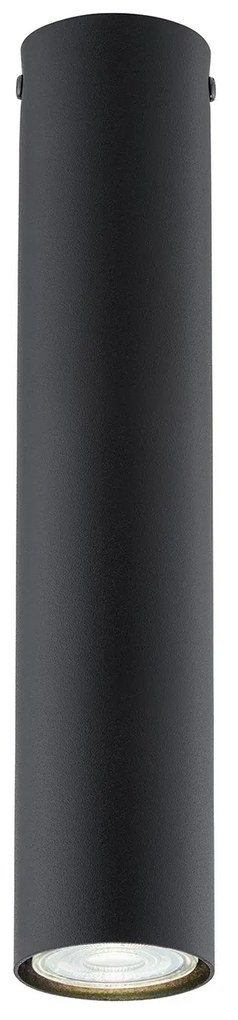 Plafoniera Moderna Faretto Marduk 1 Luce Acciaio Nero 30 Cm