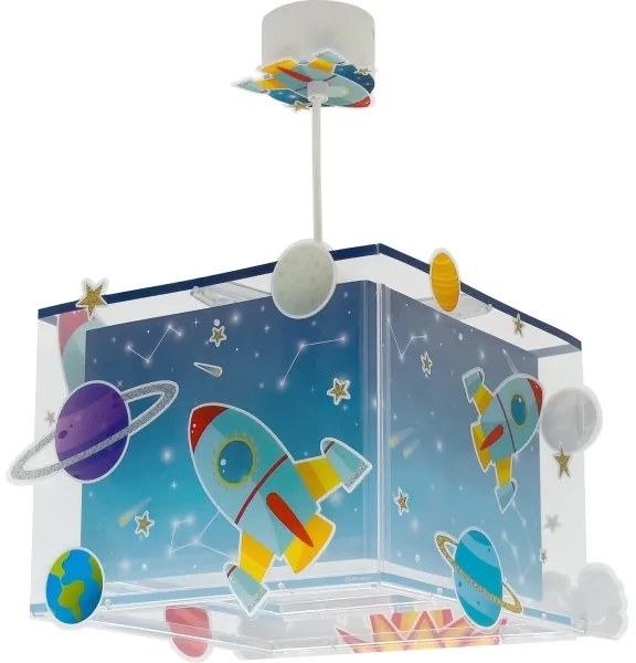 Dalber 63352 - Lampadario per bambini ROCKET 1xE27/15W/230V