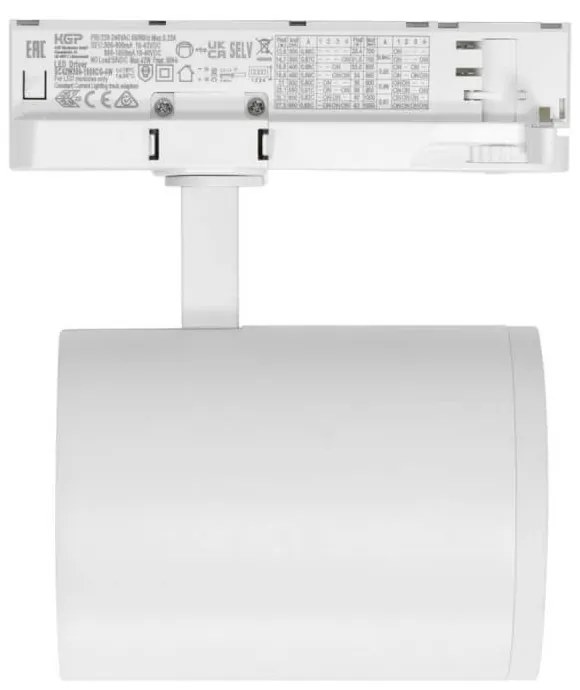 Faro LED 12W-40W Trifase Bianco, CRI90 UGR19, 45° - KGP driver Colore Bianco Caldo 2.700K