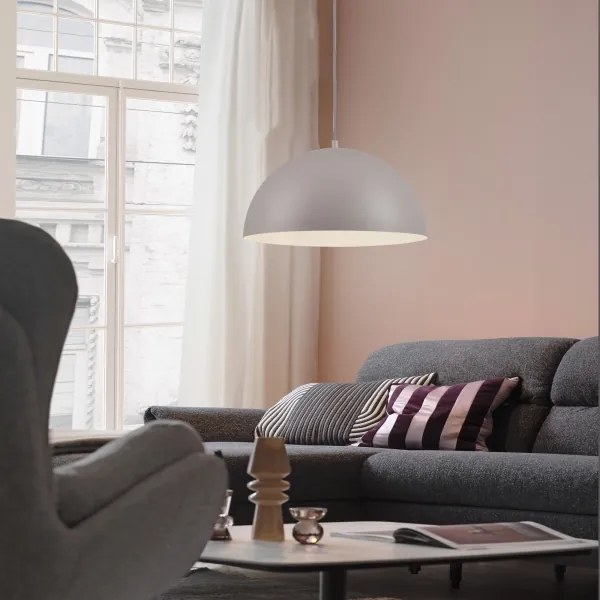 Schöner Wohnen 11728-39 - Lampadario a sospensione ALI con cavo, 1xE27/25W/230V, Ø 38 cm, grigio