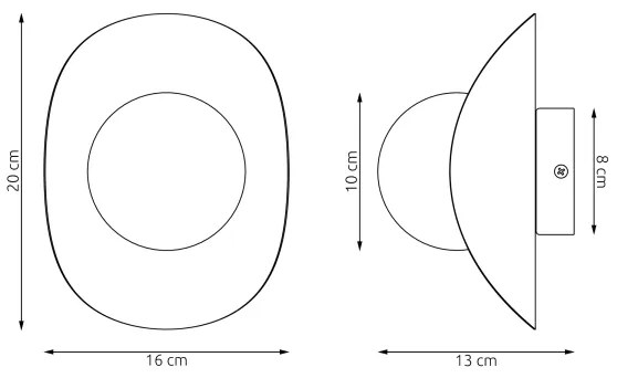 Lampada da parete FIERO 1xG9/8W/230V grigia