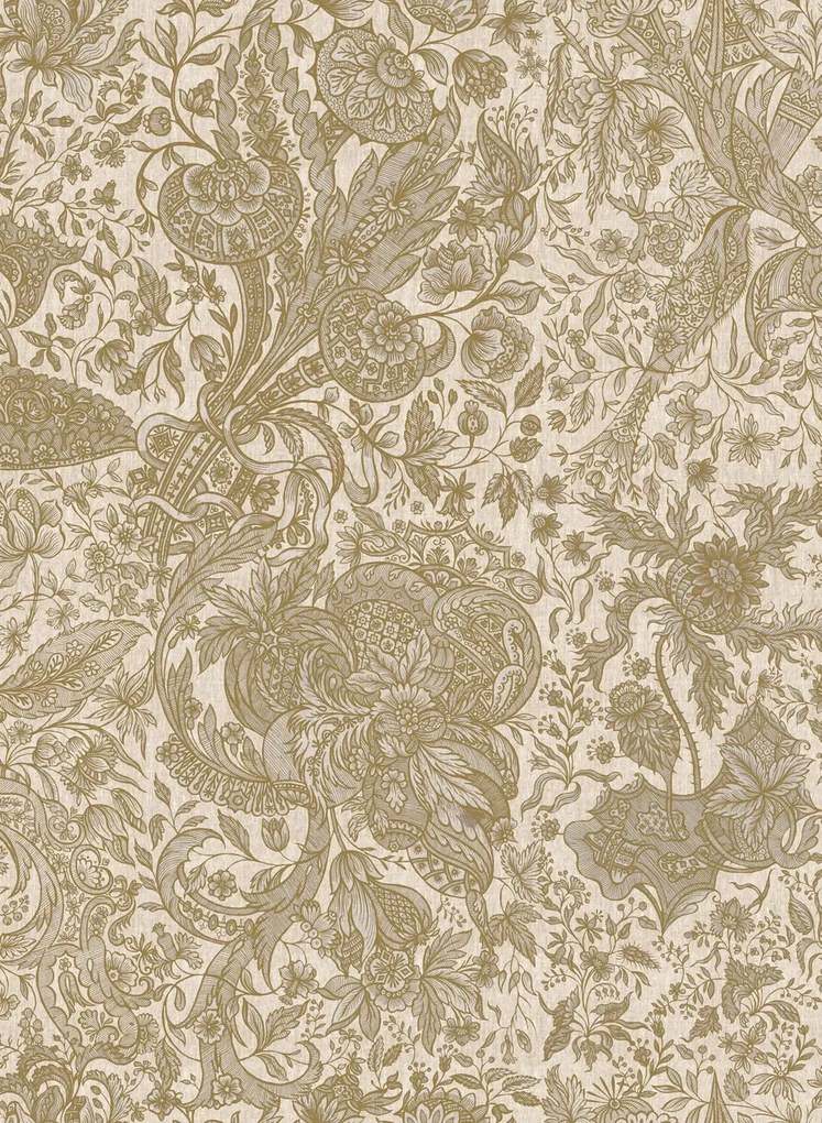 Mindthegap Carta da parati Sarkozi Embroidery - Taupe/ Beige