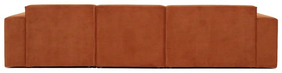 Divano angolare in velluto a coste arancione (angolo sinistro) Sting - Scandic