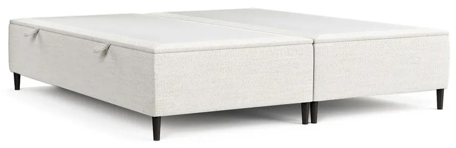 Letto matrimoniale imbottito crema con contenitore 180x200 cm Tate - Maison de Rêve