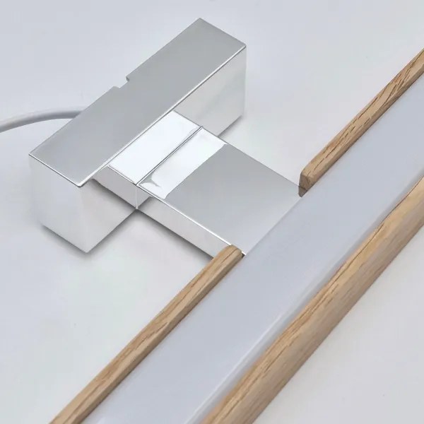 Brilagi-Illuminazione a LED per specchi da bagno WOODY MIRROR LED/15W/230V IP44 quercia/cromo