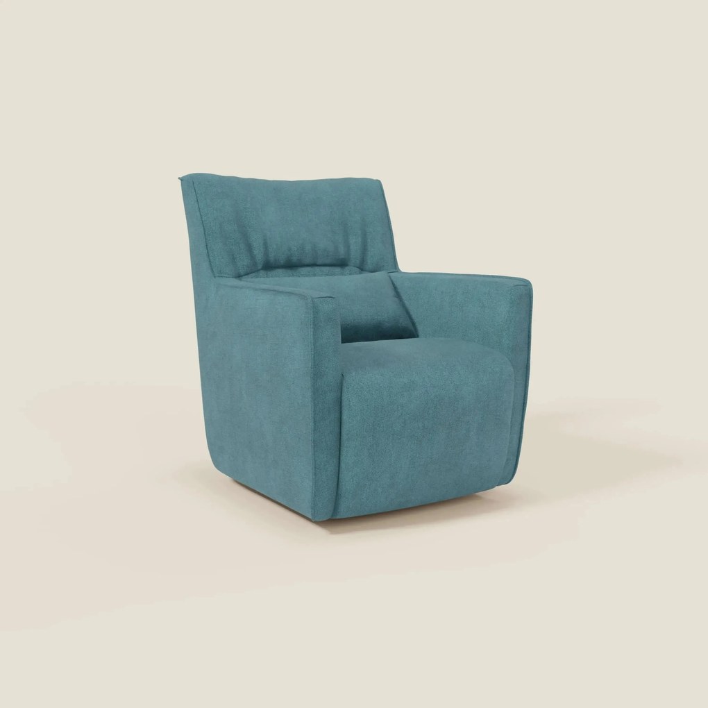 Tulla Poltrona girevole in tessuto impermeabile T02 azzurro