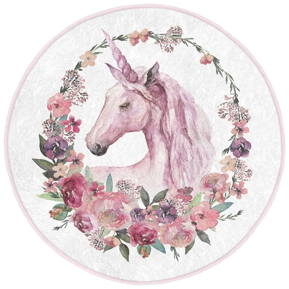 Tappeto rosa per bambini ø 80 cm Comfort - Mila Home