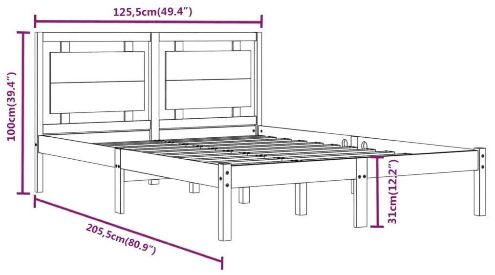 Giroletto Bianco in Legno Massello 120x200 cm